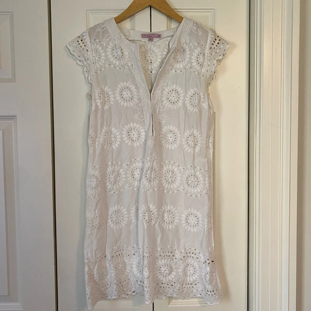 Calypso St Bart white sundress/ cover up. - Picture 1 of 4